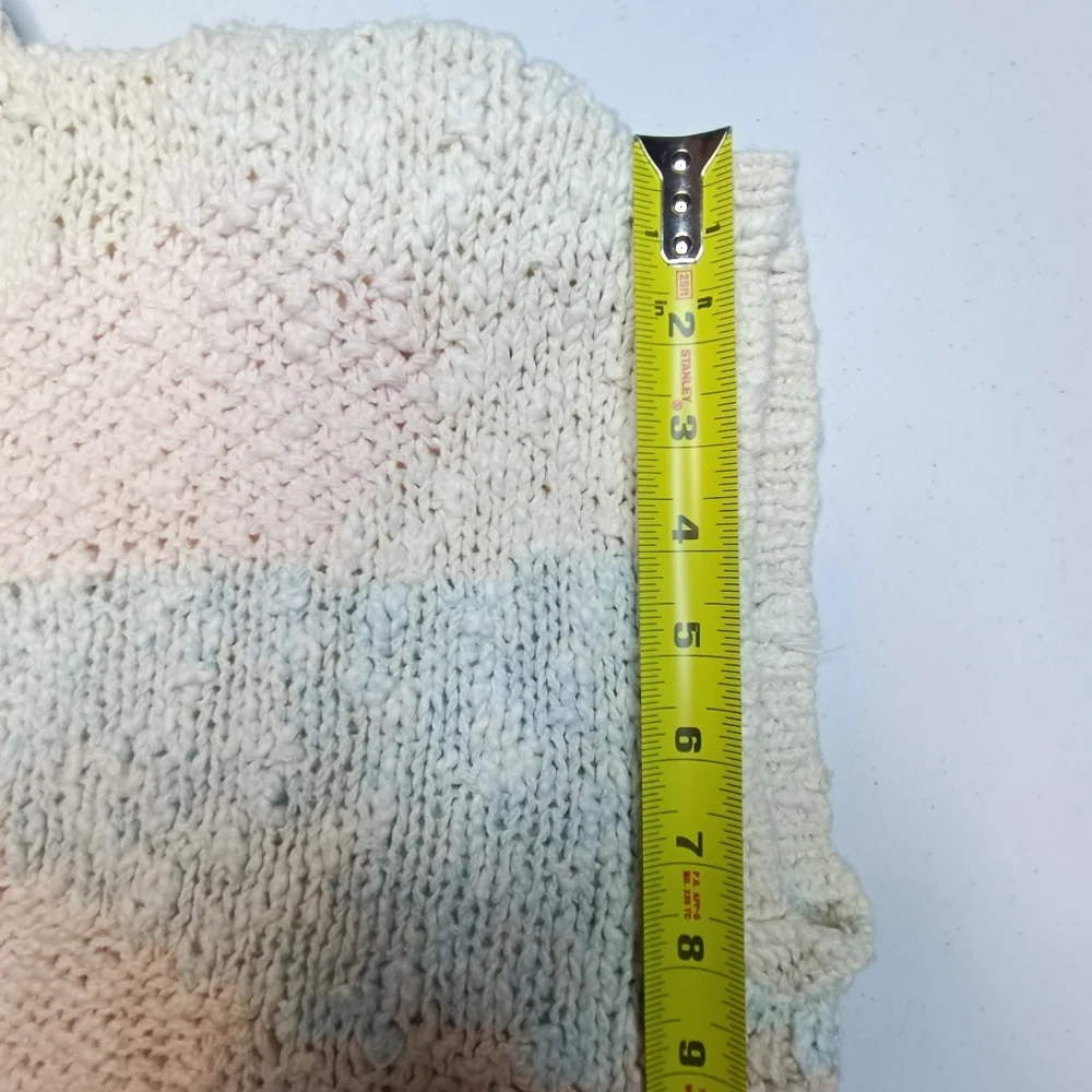 Vintage Liz Claiborne Pastel Geometric Knit Sweater Vest - Size Large - Picture 10 of 13
